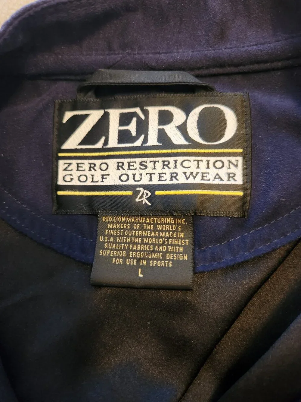 Zero Restriction Men's 1/4 Snap‎ Pullover Golf Jacket Navy Blue • USA • Large